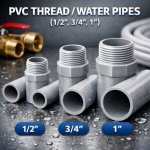 PVC Thread/Water Pipes (1/2″, 3/4″, 1″)